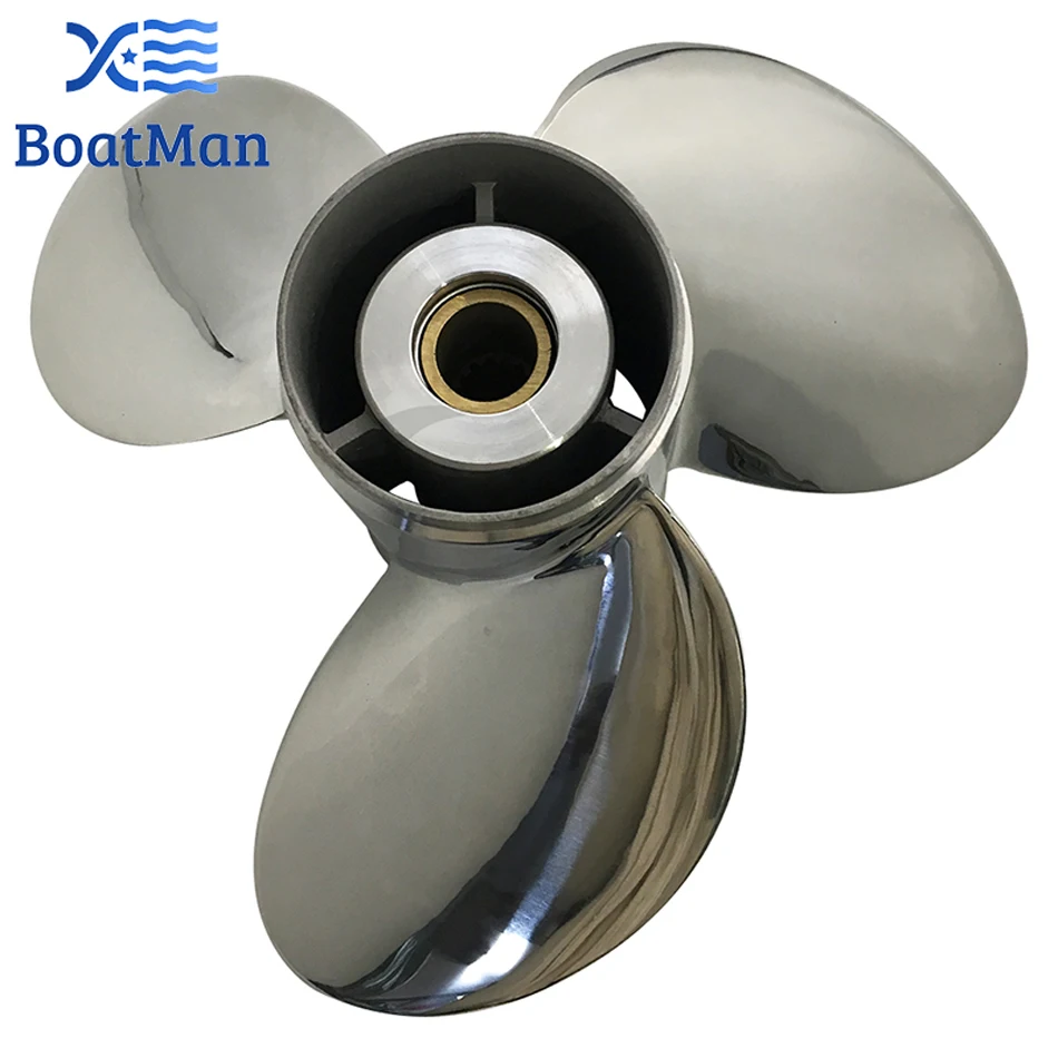 58133-ZY3-B19AH BoatMan Stainless Steel Outboard Propeller 14x19 For Honda 115HP 135HP 150HP 200HP 225HP 250HP 15 Tooth 3 Blades
