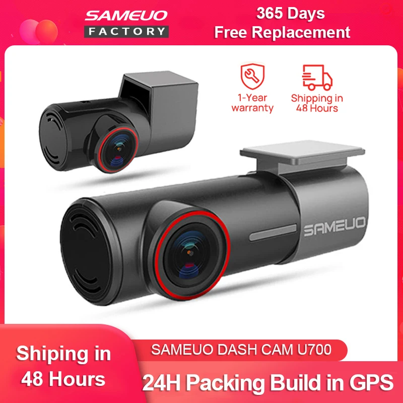 

Dash Cam Dual Lens 1944P Video Recorder App Night Vision 24H Parking Mode Auto Dvr WiFi Car Black Box Front and Rear Camera GPS