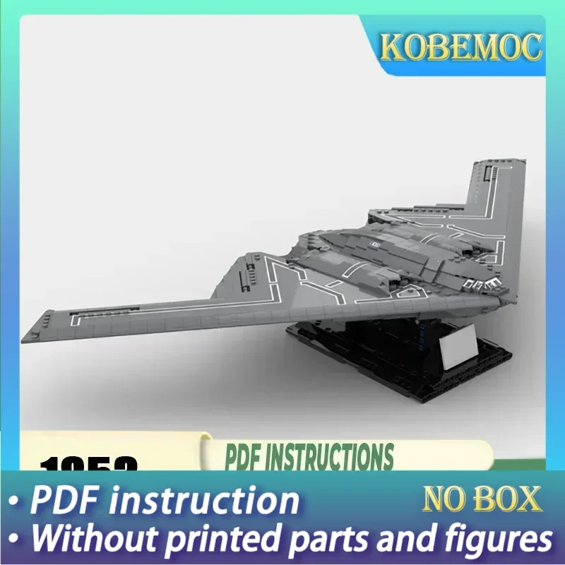 

Модель военного истребителя Moc, строительные кирпичи, масштаб 1:72, B-2, технология бомбардировщика, модульные блоки, подарок, рождественские игрушки, наборы «сделай сам», сборка