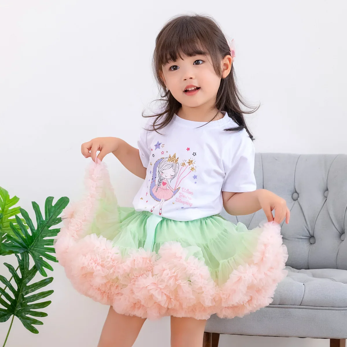 HOT Lush Small Baby Girls Tutu Skirt for Kids Children Puffy Tulle Skirts for Girl Newborn Party Princess Girl Clothes