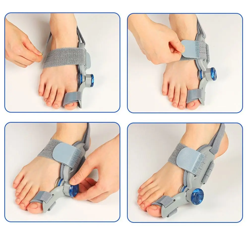 Correttore per alluce valgo regolabile con cinturino antiscivolo per tallone, traspirante, per alluce valgo, comodo e facile da indossare