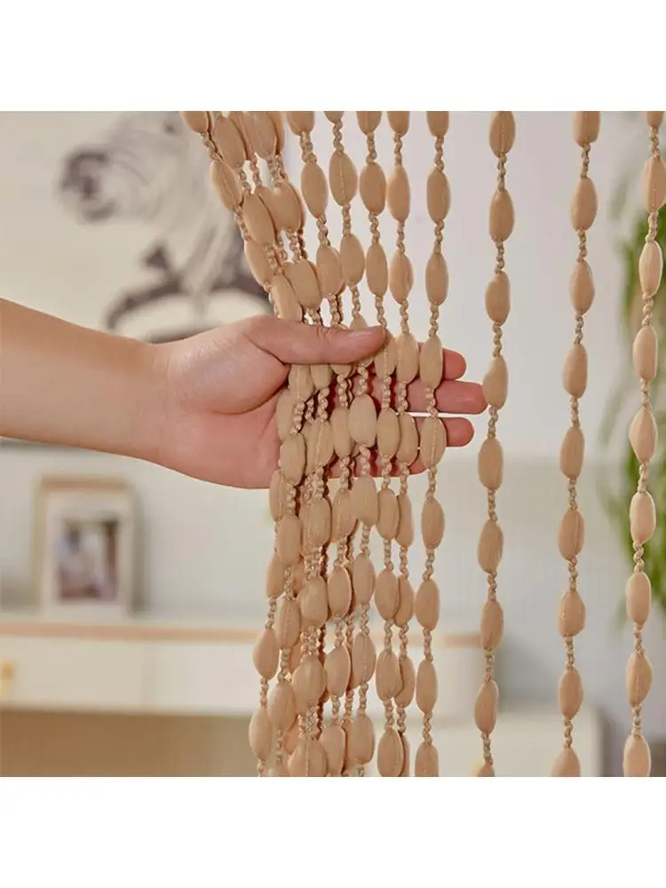 Rideau de porte lanterne rideau ligne de gland rideaux de perles pour diviseur de pièce hôtel Salon de mariage rideau décoratif Champagne