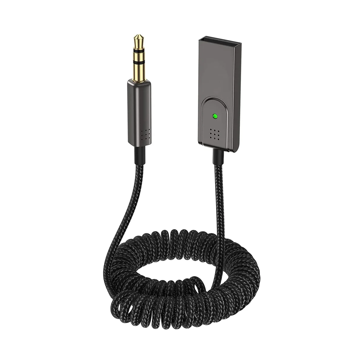 A57G-Aux zu Bluetooth 5.1 Adapter 3,5 mm Bluetooth-Empfänger, integriertes Mikrofon, für Autolautsprecher und Home-Audio