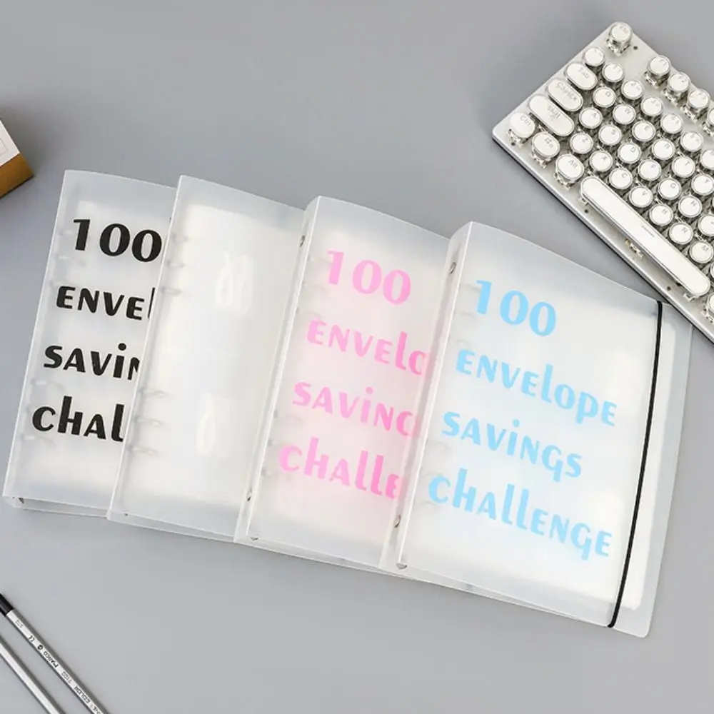 PVC Money Savings Challenges Loose-Leaf Binder Fun Way Budgeting Planner Book Waterproof Tear Resistant