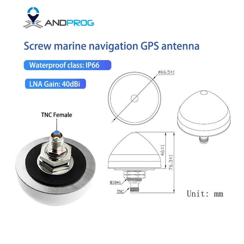 Antena L1 B1 G1 RTK, precyzyjna antena GPS ze złączem TNC