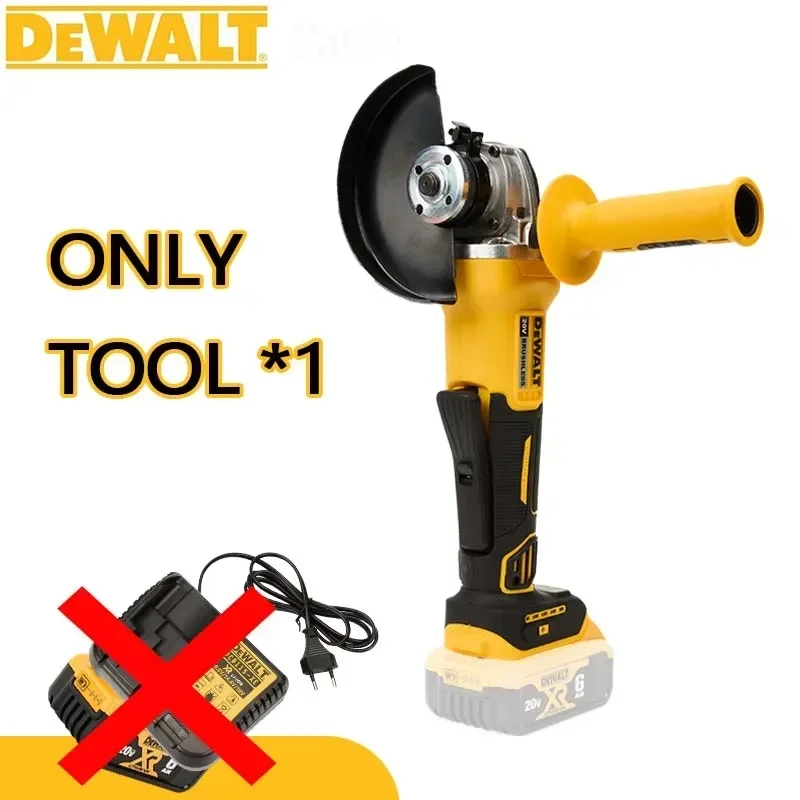 DEWALT 플랫 헤드 앵글 연마기 베어 공작 기계 절단기, 18V 리튬 배터리 브러시리스 공구, DCG405, 125mm