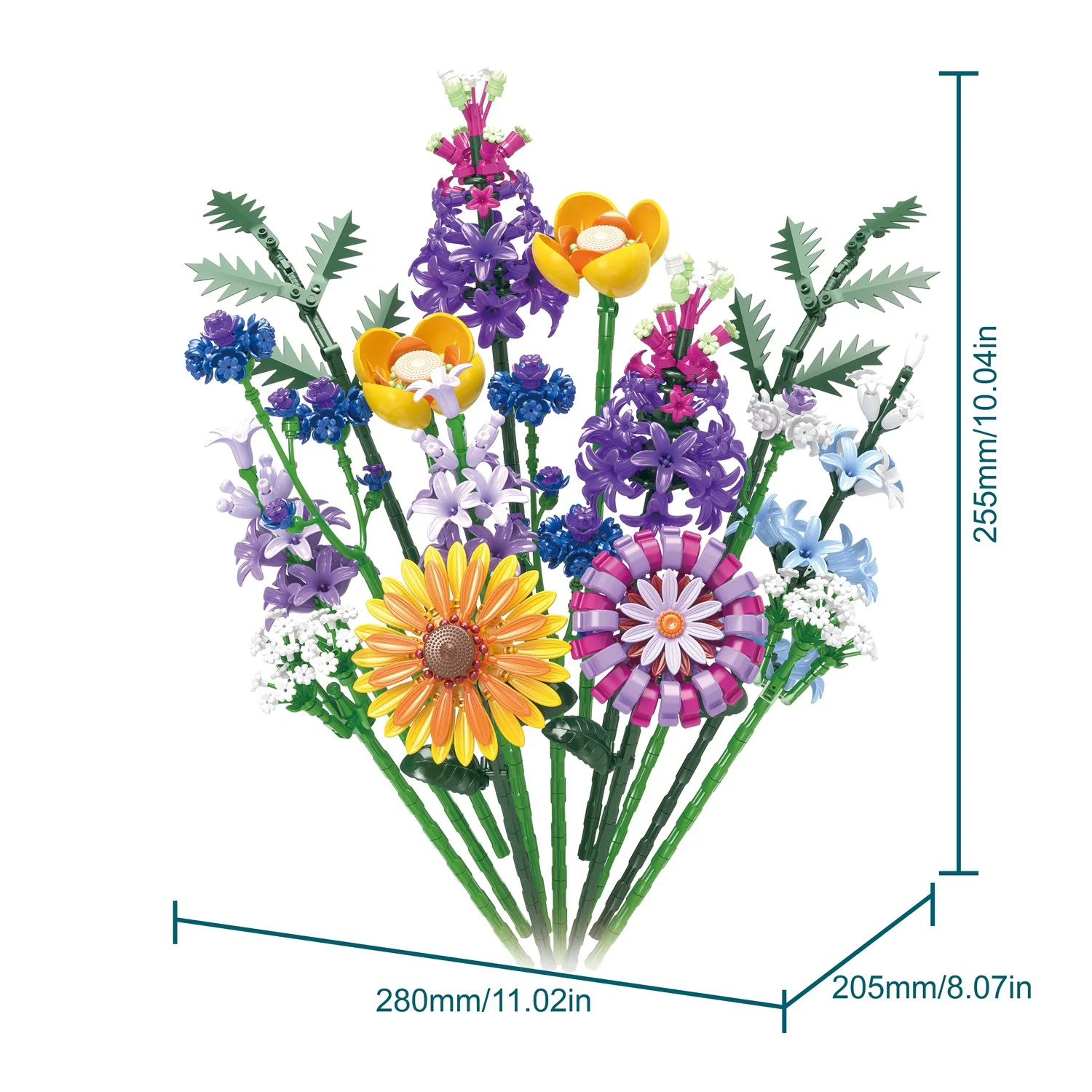 

Bouquet Building Blocks Preserved Flower Arrangement Models Bricks Creative Home Decoration Girls DIY Toys Holiday Gifts 1183PCS