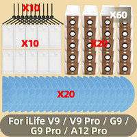 Accessories Compatible For iLife V9 / V9 Pro / G9 / G9 Pro / A12 Pro Vacuum Parts Mop Cloths Dust Bag Filter Hepa Replacement