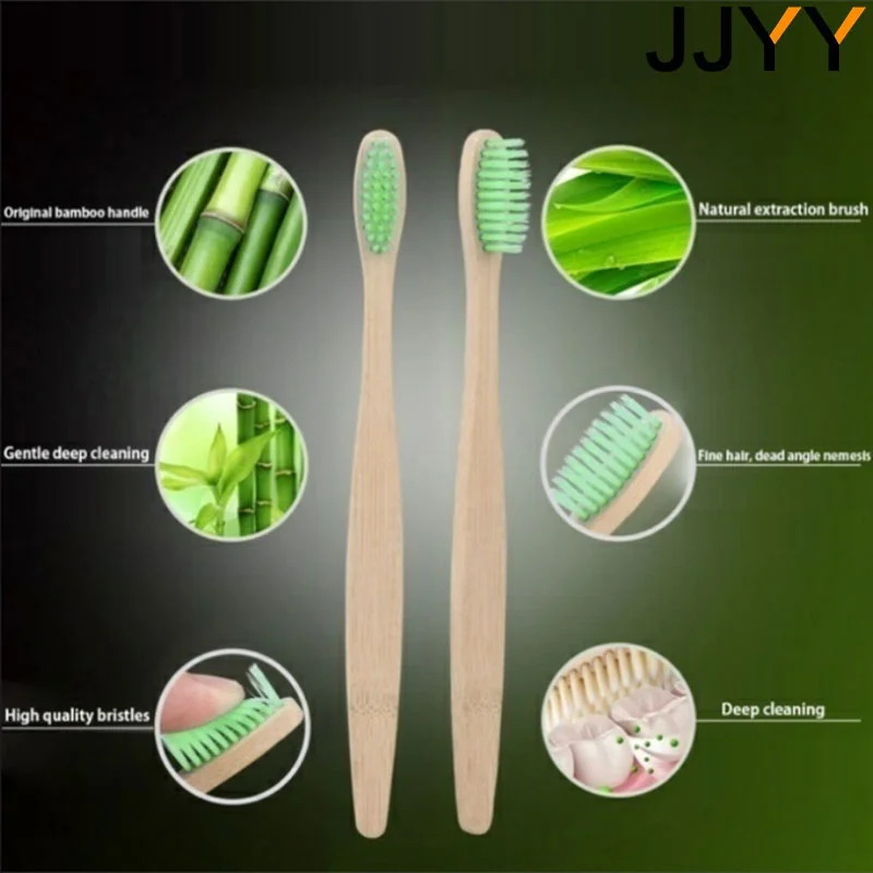 Eco-Friendly Bamboo Toothbrush Soft Bristles Antibacterial Oral Care for Adults Natural Bamboo Toothbrushes