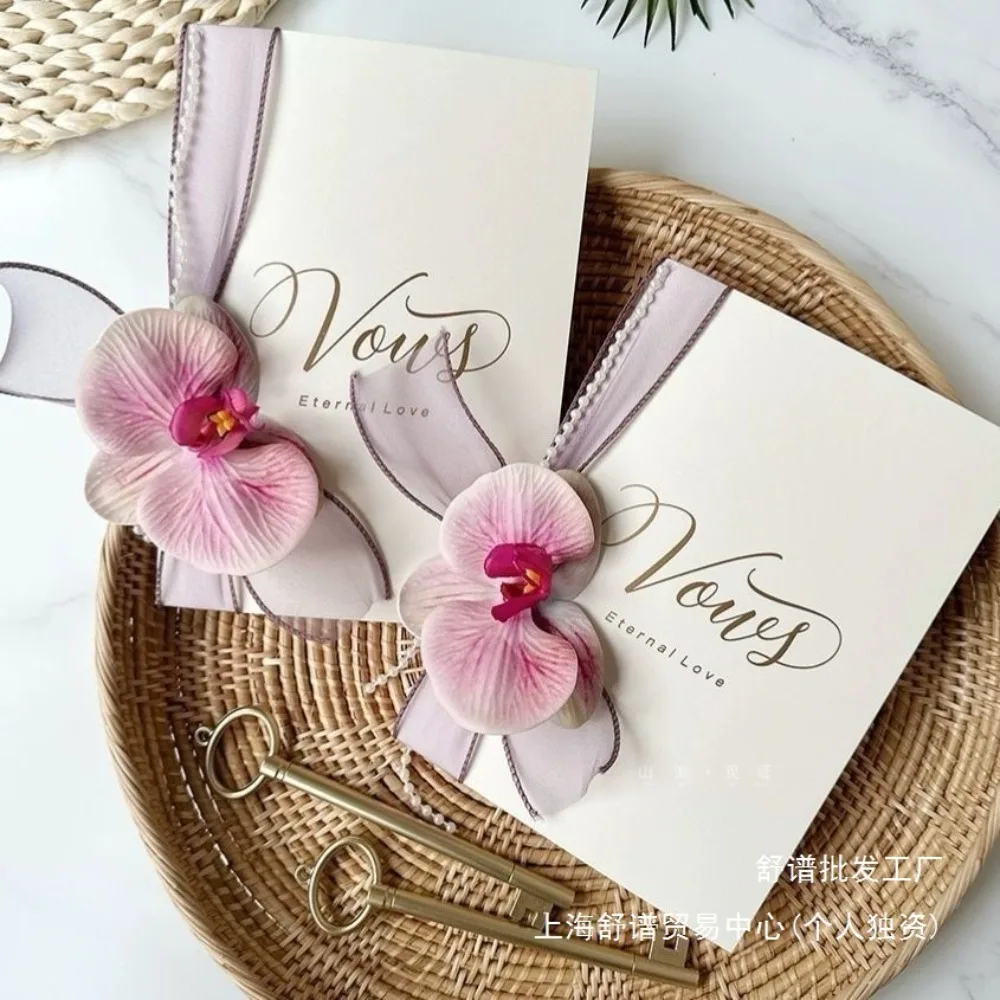 Purple High-end Wedding Vow Card Bride and Groom's Speech Card Handwritten Speech Card Wedding Declaration Card Vow Card