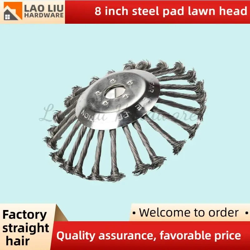

8 Inch Steel Wire Rotary Brush Cutter Trimmer Head – Weeds Blade for String Trimmers, Ideal for Moss, Grass & Rust Removal