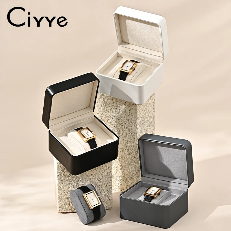 

Ciyye Высококачественная коробка для хранения часов из искусственной кожи, подарочная коробка для одного часа, органайзер для часов, портативная коробка для мужских часов, витрина для путешествий