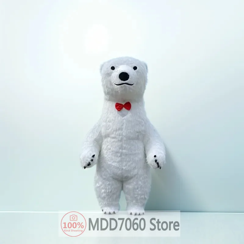 White Bear Mascot Inflatable Clothing Birthday Party Performance Adult Walking Carnival Activity Role Playing Costume Polar Bear