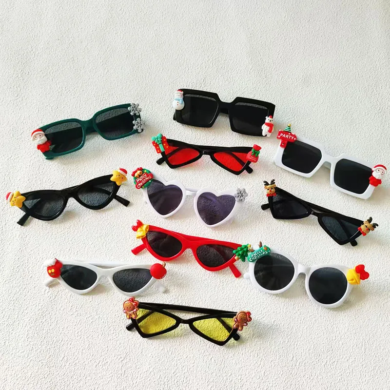 Christmas Decorations Christmas Glasses for Children Christmas Ornaments Santa Claus Snowman Small Bell Snowflake Sunglasses