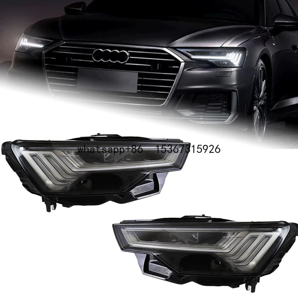 

AKD Car Accessories Head Lamp for Audi A6 Headlights 2019-2023 A6 C8 LED Headlight DRL Dynamic Singal High Low Beam Automotive