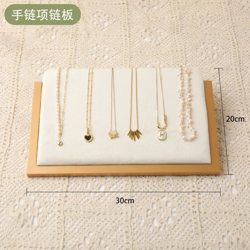 Schmuck Display Rack Ohrring Rack Samt Board Ring Tray Licht Luxus Display Rack Halskette Rack Schmuck Zähler Display Fenster