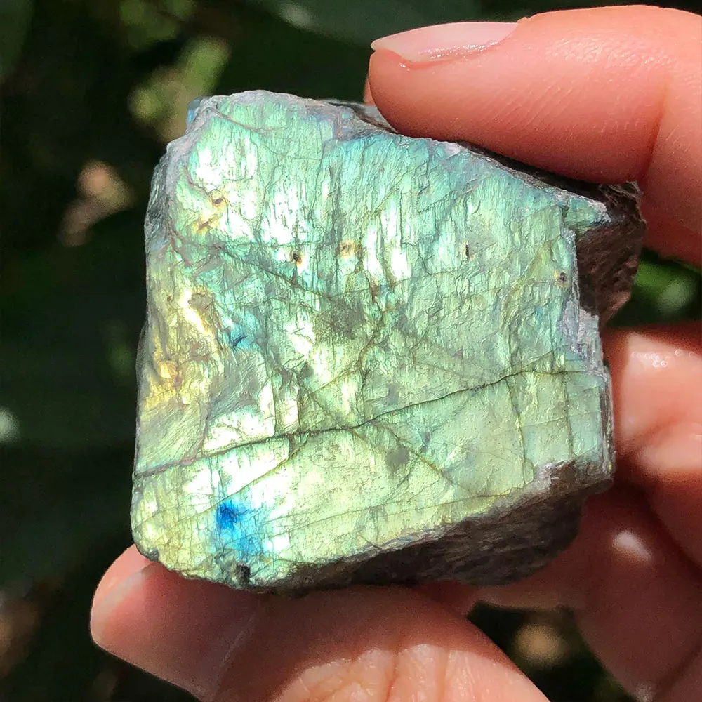 Labradorit Rohsteine Schillernde Natursteine Kristalle Quarz-Kristall Reiki-Heilstein Mineralien Wohndekor Sammlerstück