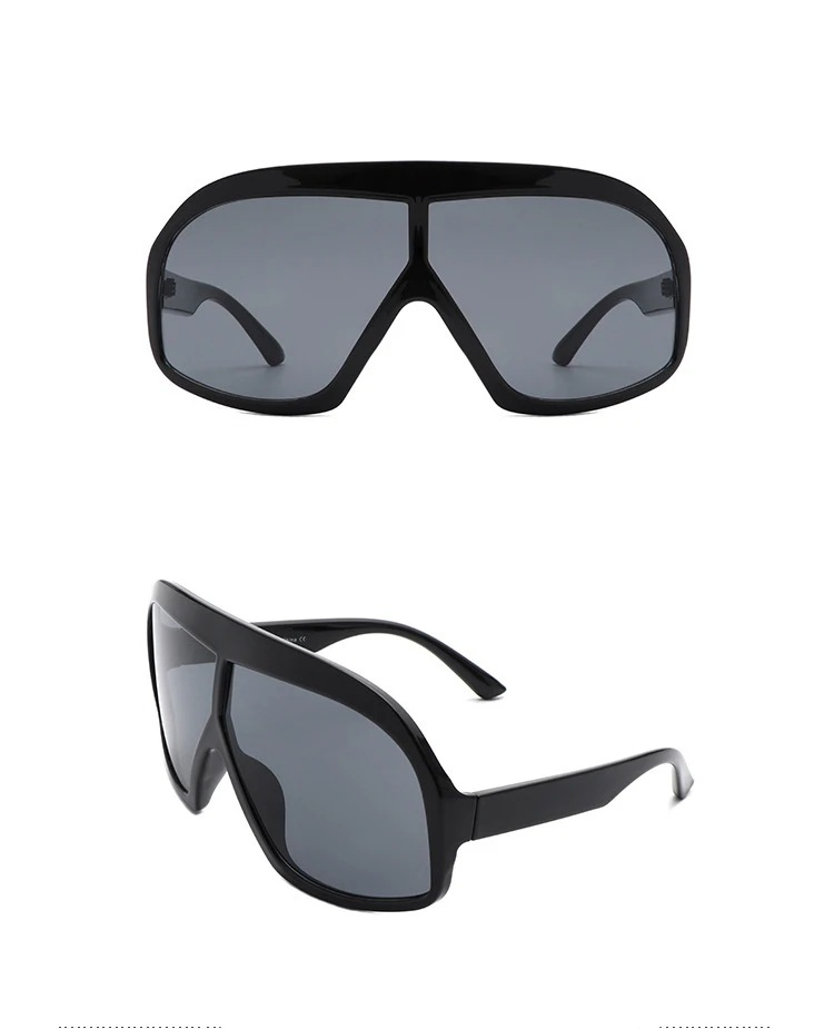 56631 Übergroße Punk-Sonnenbrille für Herren und Damen, modisch, große Größe, UV-Schutz, Reitbrille, Uv400 – Detail 4