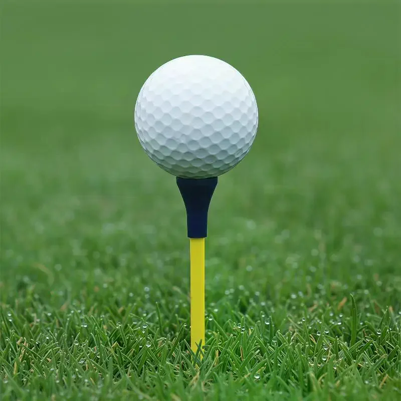 Double Layer Plastic Golf Tees 10Pack 83mm Rubber Cushion Top Non-Slip Golf Ball Holder for Golf Enthusiasts
