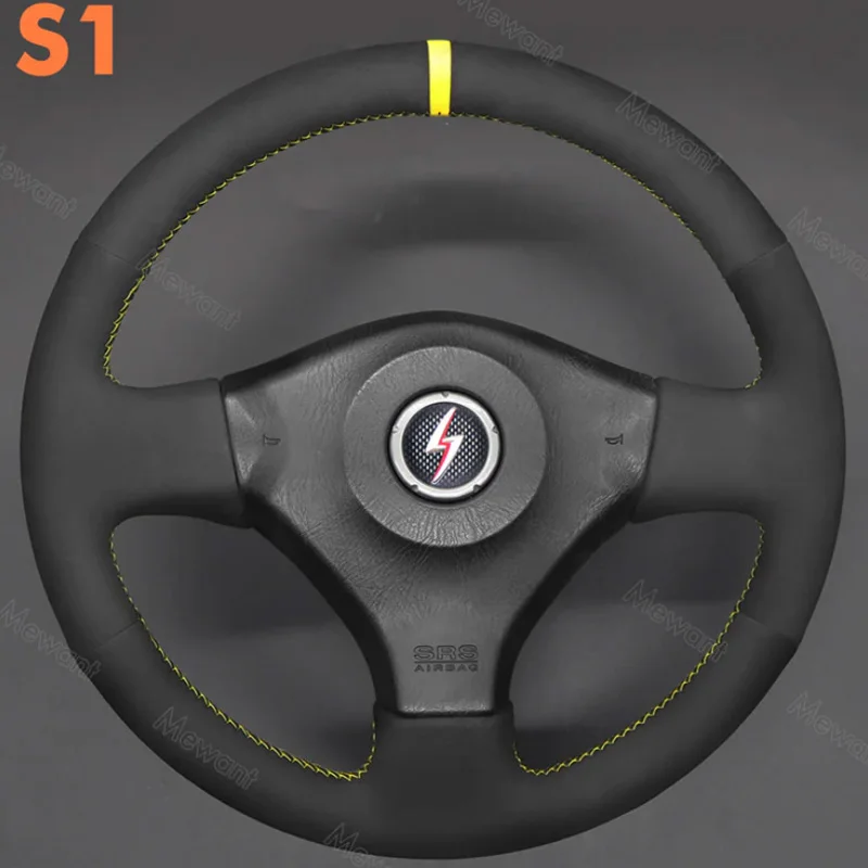 Custom Style Soft Suede Hand Stitched Non-slip Car Steering Wheel Cover for Nissan 200SX S15 Skyline GT-R R34 Car Accessory