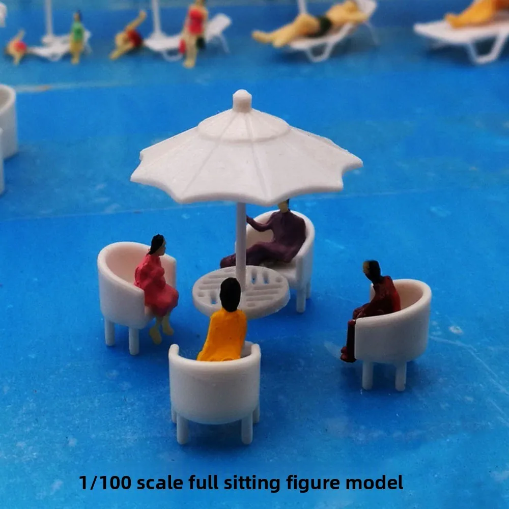100pcs 1:200/1:100/1:150/1:75/1:50 Scale Model Building People Figures Mixed Color Colorful Passengers Train Scenery