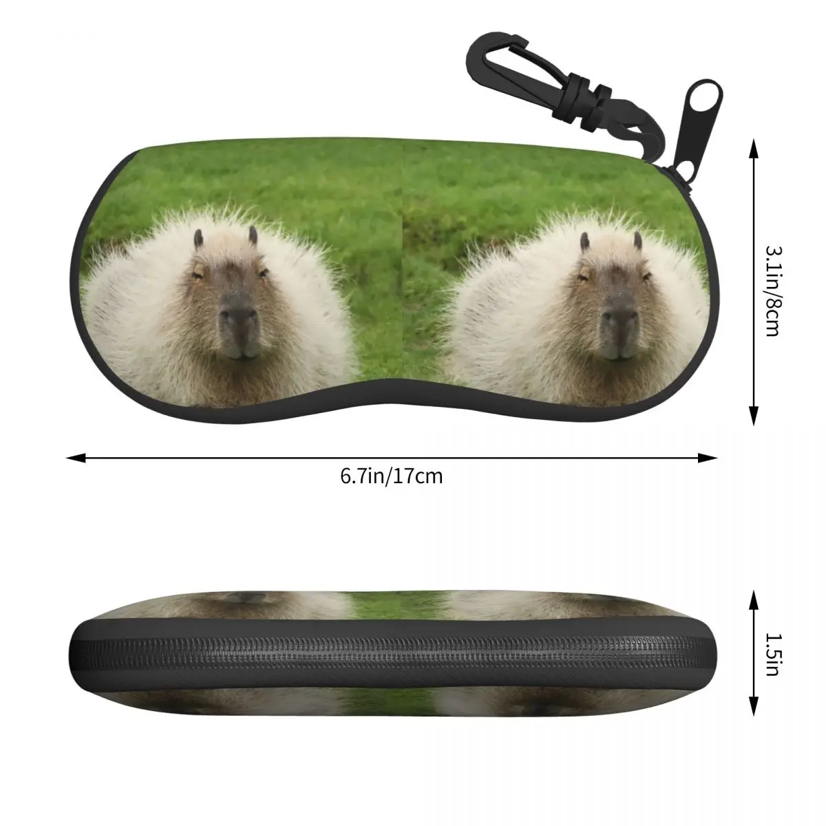 Animal Pet Capybaras Eyeglass Glasses Case Men Women Soft Animal Pet Sunglasses Protective Bag