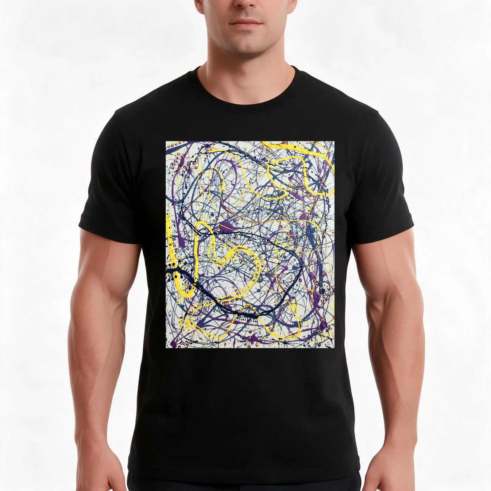 Mijumi Pollock 2 T-Shirt Summer Casual Cotton Tee Oversized Streetwear Tops Vintage Graphic Print Loose Fit Short Sleeve