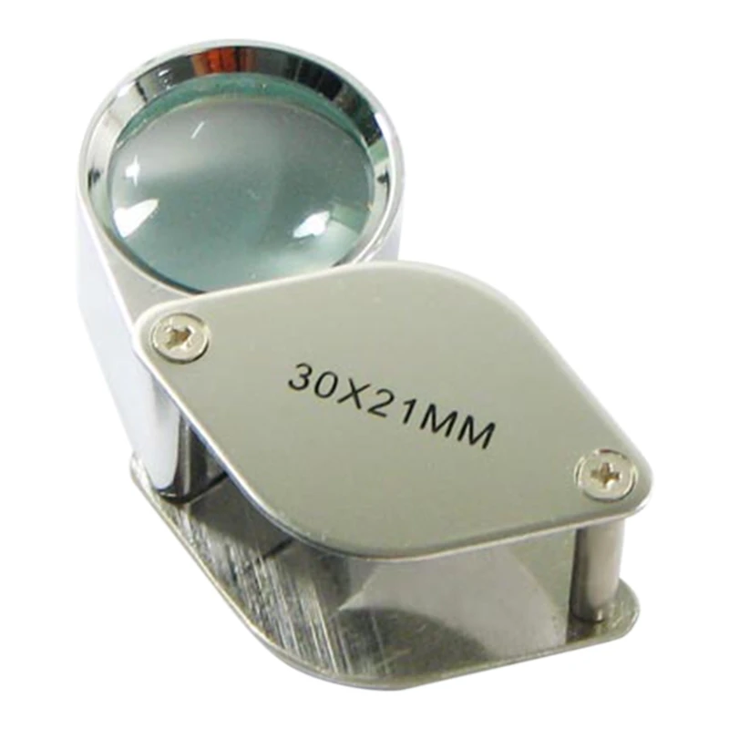 Pocket Jewelry Magnifier 10X 20X Magnifying Glass Lens Double Lens Folding Loupe for Jewellery Stamps Coins