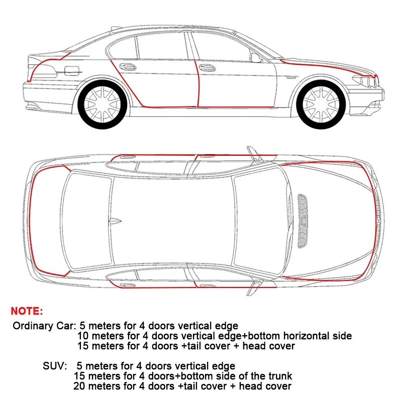Autotür-Kantenschutz Kratzschutzleiste Zierleiste Auto-Tür Anti-Kollisions-Schutzstreifen Stahl Auto-Styling Zubehör – Detail 4