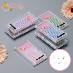 Colorful Lashes 6D 10D 11-15mm Premade volume Fans Short Stem color Makeup Grafting False Eyelashes Extensions