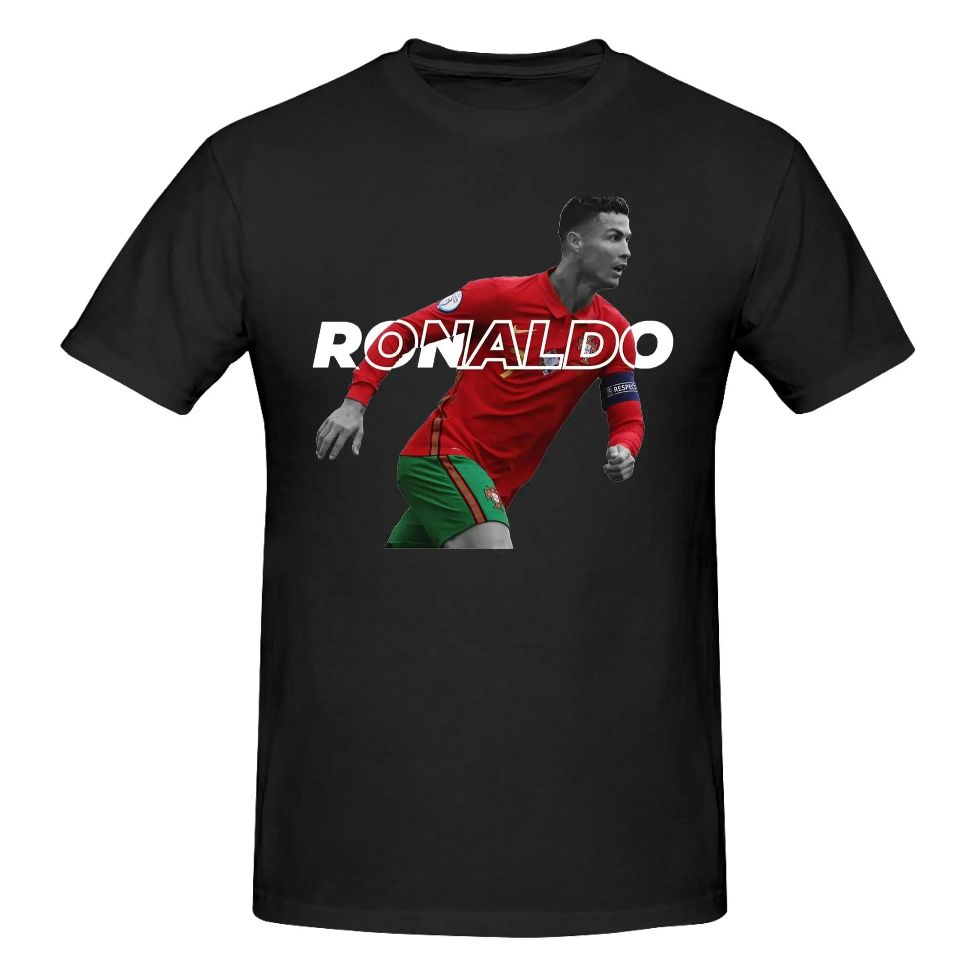 Cristianos Ronaldos Cr7s Footballer T Shirt Men Women's Pure Cotton Vintage T-Shirts Crewneck  Tees Short Sleeve Clothes Printed