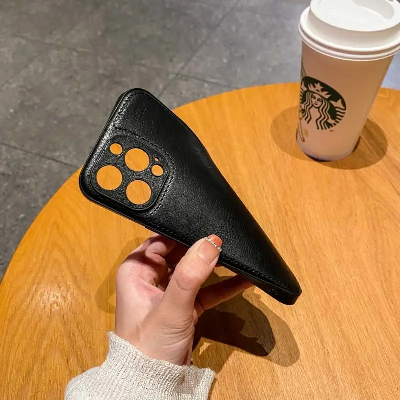 เคสโทรศัพท์หนัง iPhone15แบบย้อนยุคสำหรับ iPhone15proamx iPhone14 iPhone11หนังเทียม iPhone12pro ธุรกิจ iPhone13