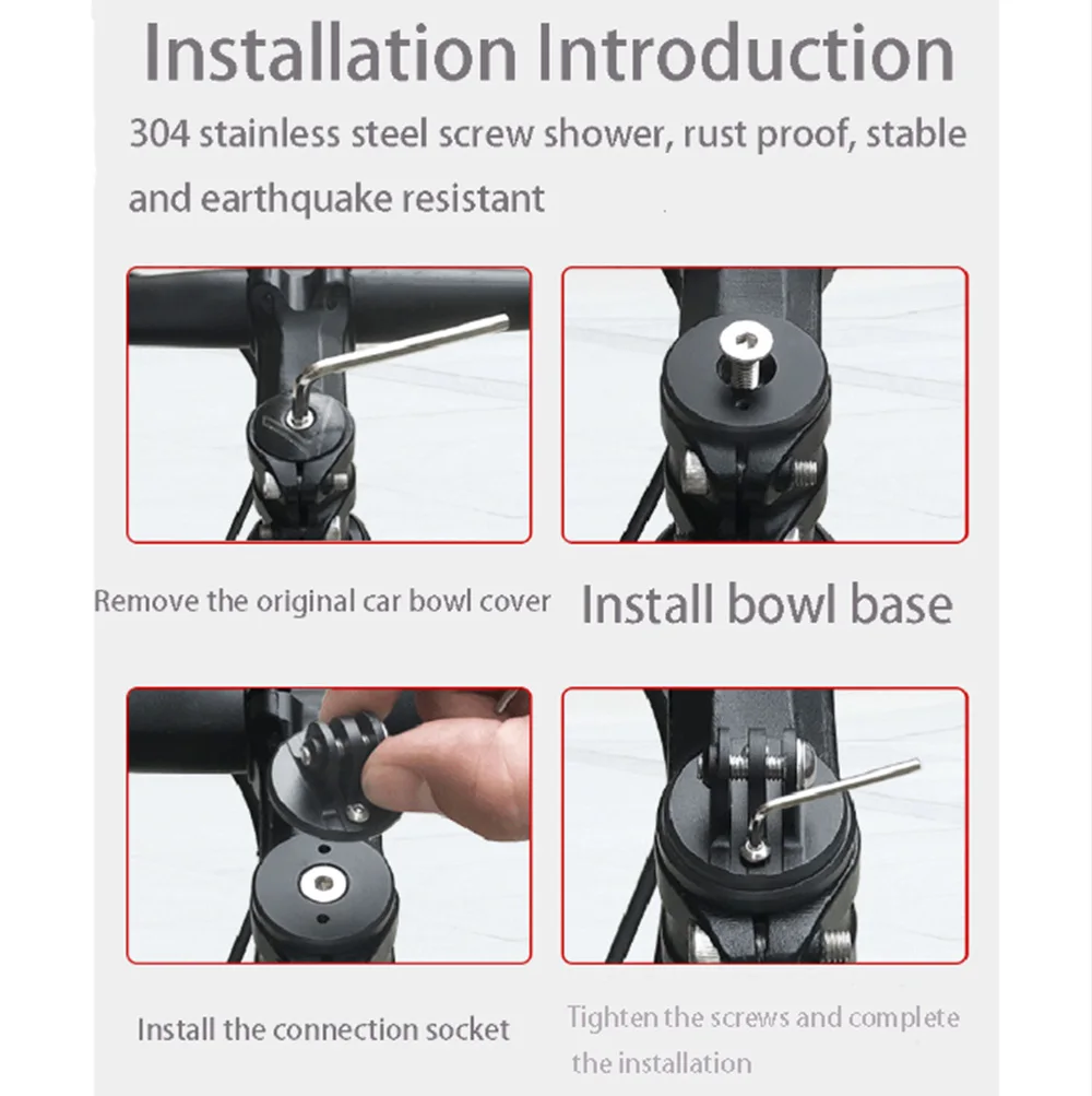 Highway bicycle bowl group sports camera bracket suitable for lnsta DJI GOPRO handle cover fixing bracket 360 camera accessories