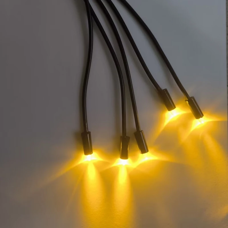 12 فولت 3-5 قطعة تحت الماء LED الخرز الدافئة ضوء منضدية نافورة بركة السمك حديقة مع محول