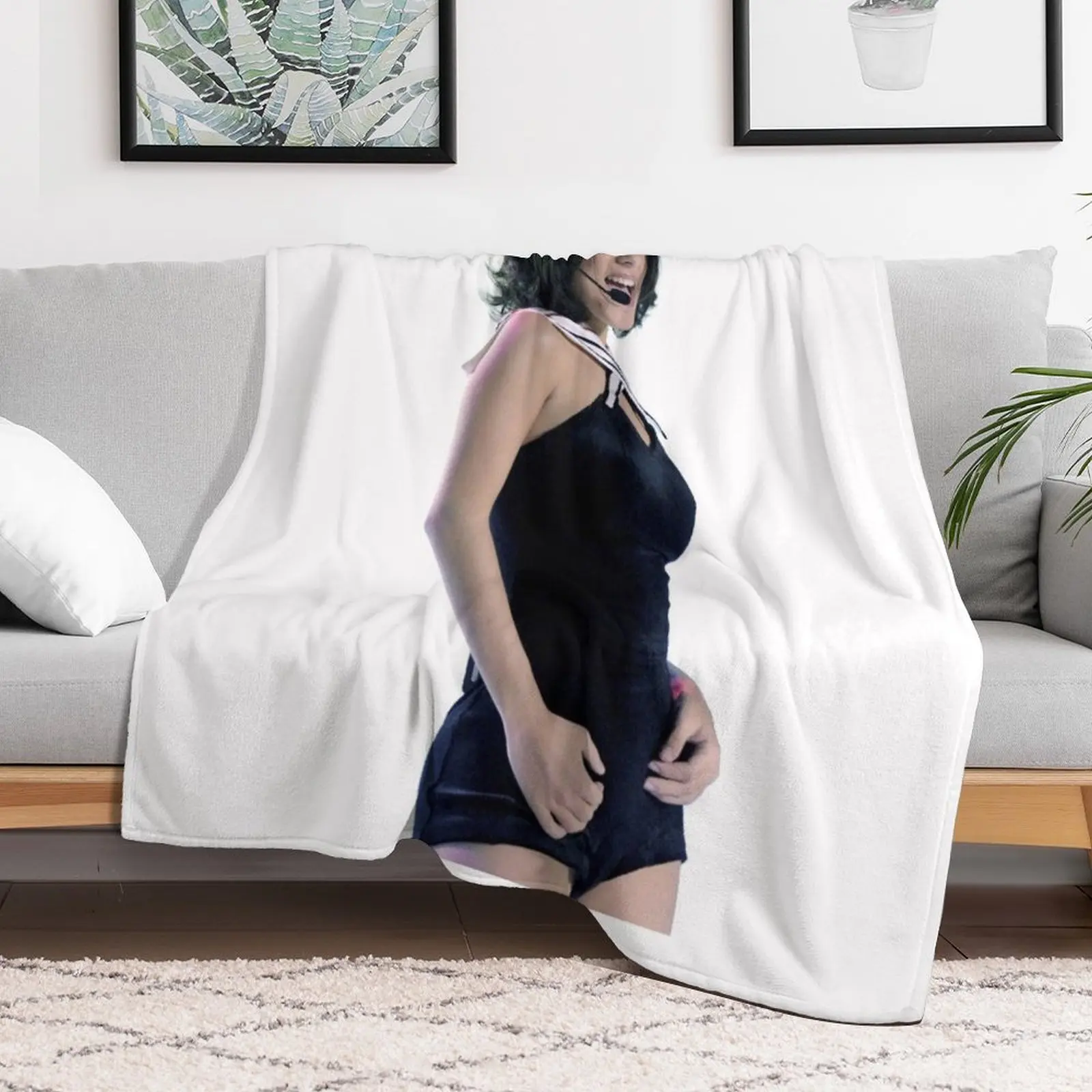 Alizee (V9) Throw Blanket warm winter For Decorative Sofa Blankets image 2
