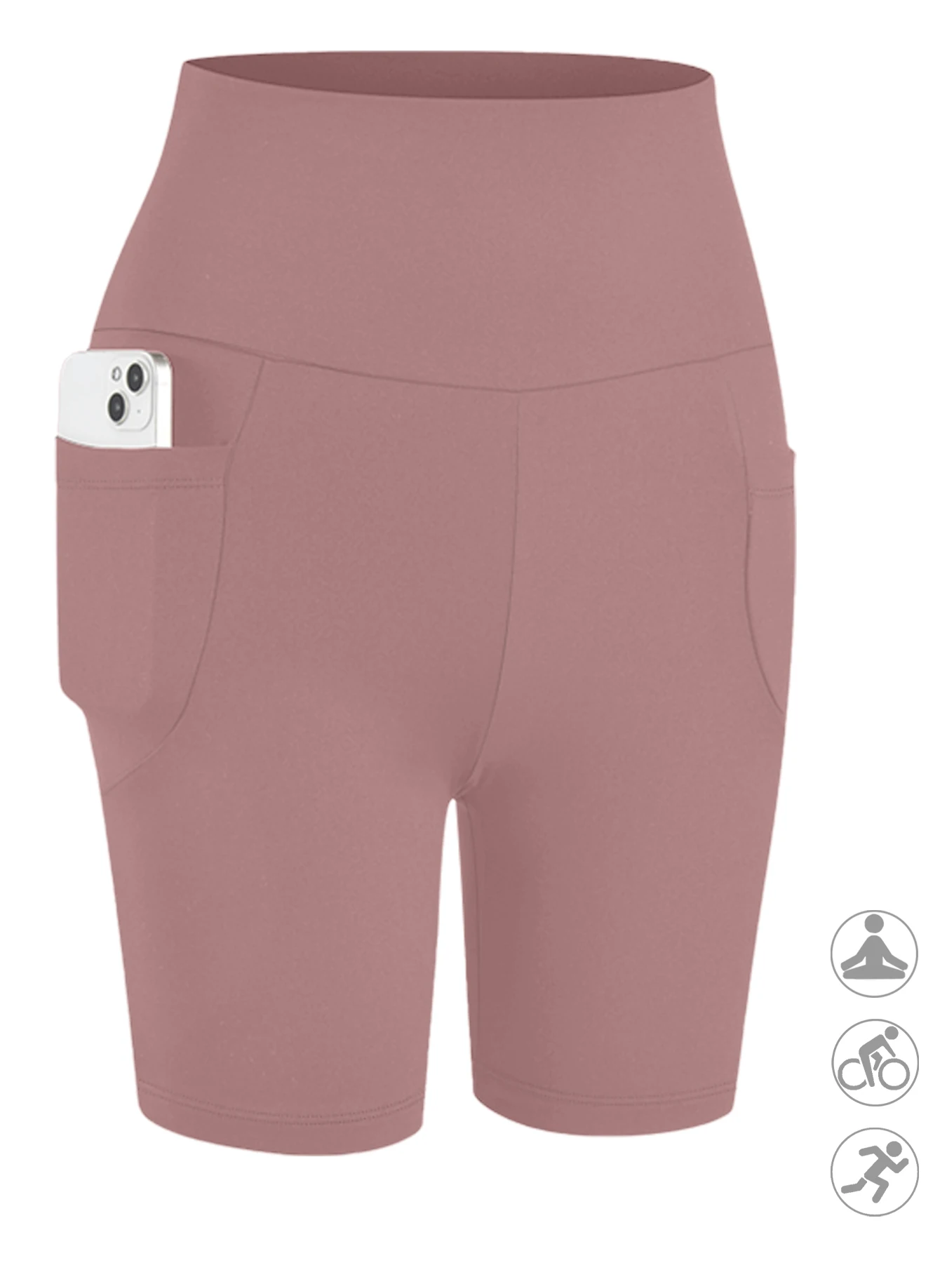 

Байкерские шорты больших размеров с высокой талией для женщин с карманами, супер мягкие, с контролем живота, без прозрачности, для тренировок, бега, йоги