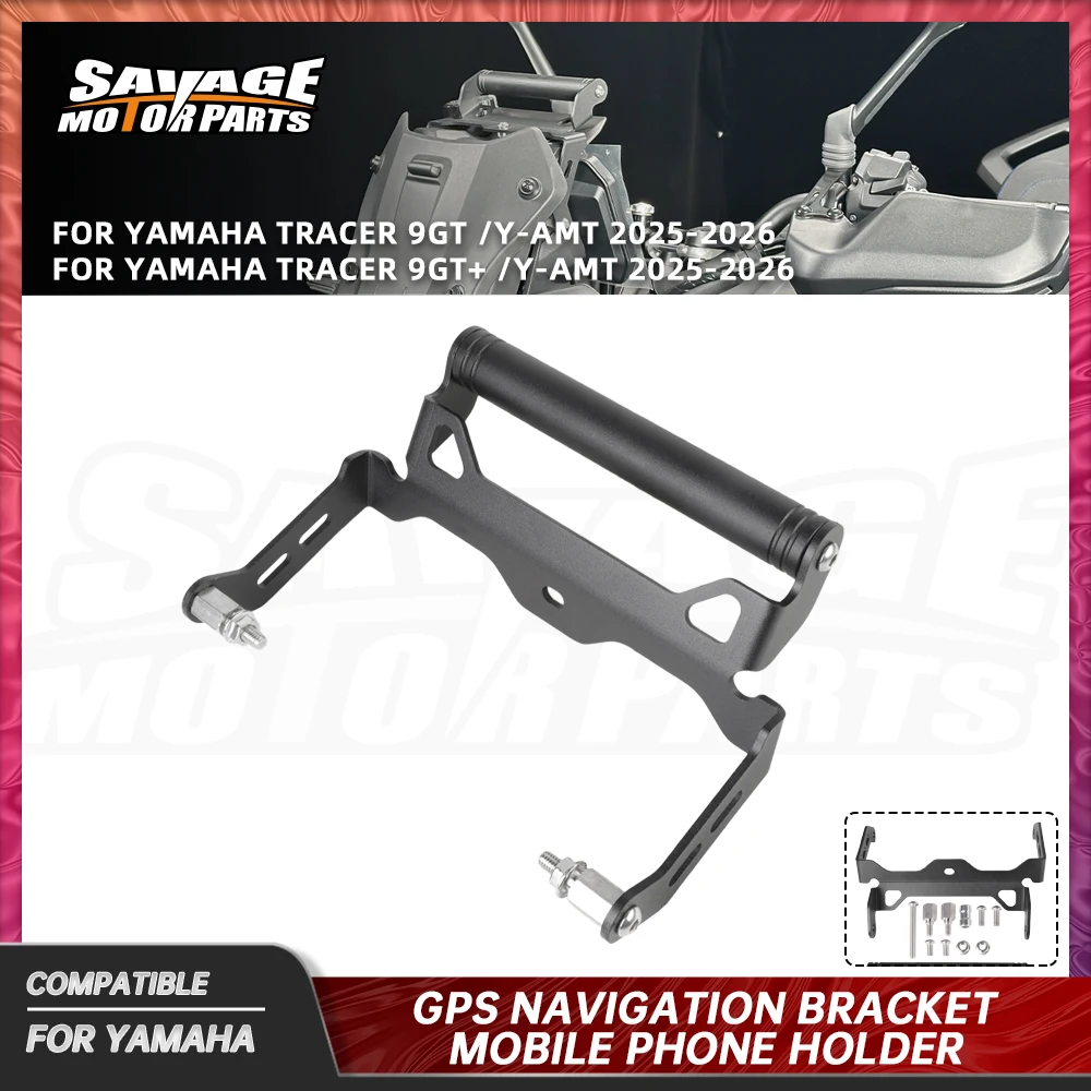 

9GT+Y-AMT 2026 Cellphone Phone GPS Navigation Mount For Yamaha Tracer 9GT /Y-AMT 2025 Motor Handlebar Bar Extension Stand Holder