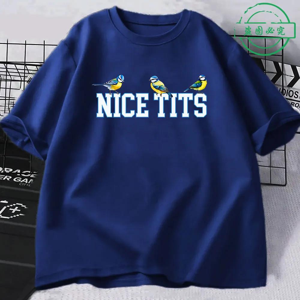 Nice Tits Funny Bird Watching T Shirts Men Women Clothing Fashion Hip Hop Oversized T-shirt Cotton Casual Short Sleeve T-shirts