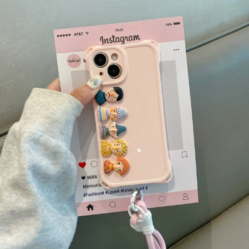 Cute Anti-Theft Phone Case for iPhone 15 Pro