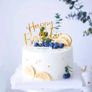 أكريليك عيد ميلاد سعيد كعكة توبر ، وردي ، ذهبي ، فضي ، أطفال ، رجال ، نساء ، زينة كعكة ، استحمام الطفل ، لوازم الهدايا ، 10 قطع أفضل 6 كيك رجالي مربع مبيعا - رقم 2