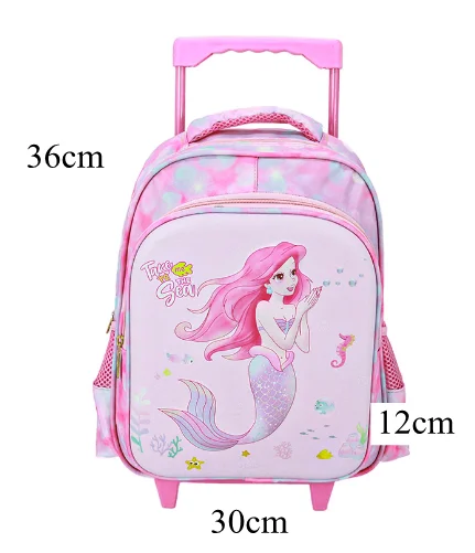 Maleta de equipaje para niños pequeños, morral con ruedas, 14 pulgadas