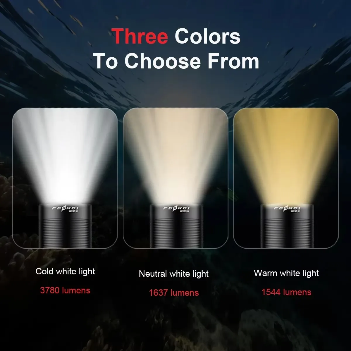 Hot Sale Ferei W155II Aviation Grade Aluminum Diving Flashlight Long Endurance High Power 250m Beam Distance 15625CD Luminous 3