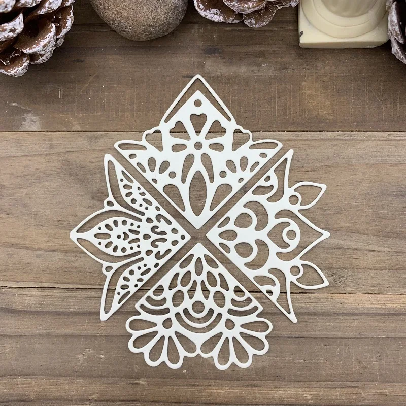 4Pcs Lace corner Metal Cutting Dies Stencils For DIY Scrapbooking Decorative Embossing Handcraft Die Cutting Template