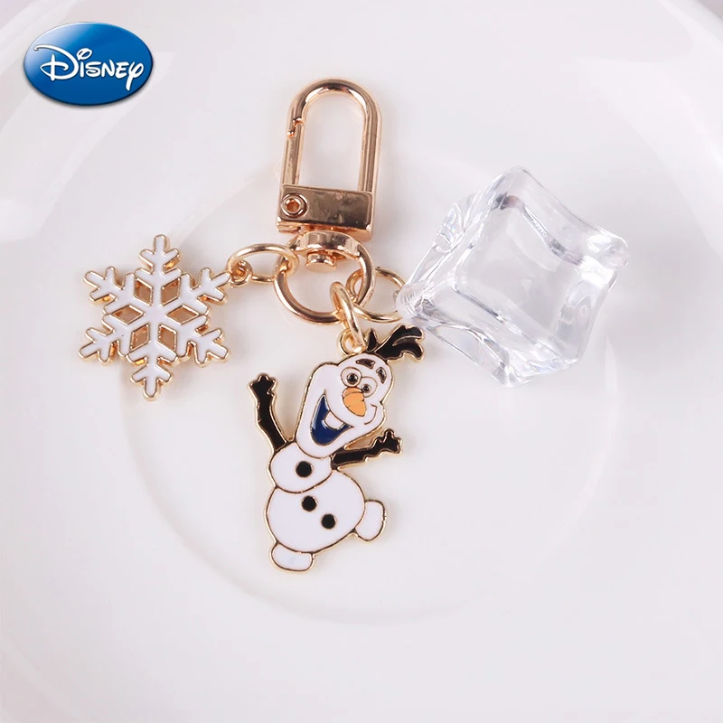 Disney Frozen Snowman Olaf Creative Cute Keychain Fashion Car Keys for Girls Pendant Women Trendy Bag Keyring Kids Small Gifts