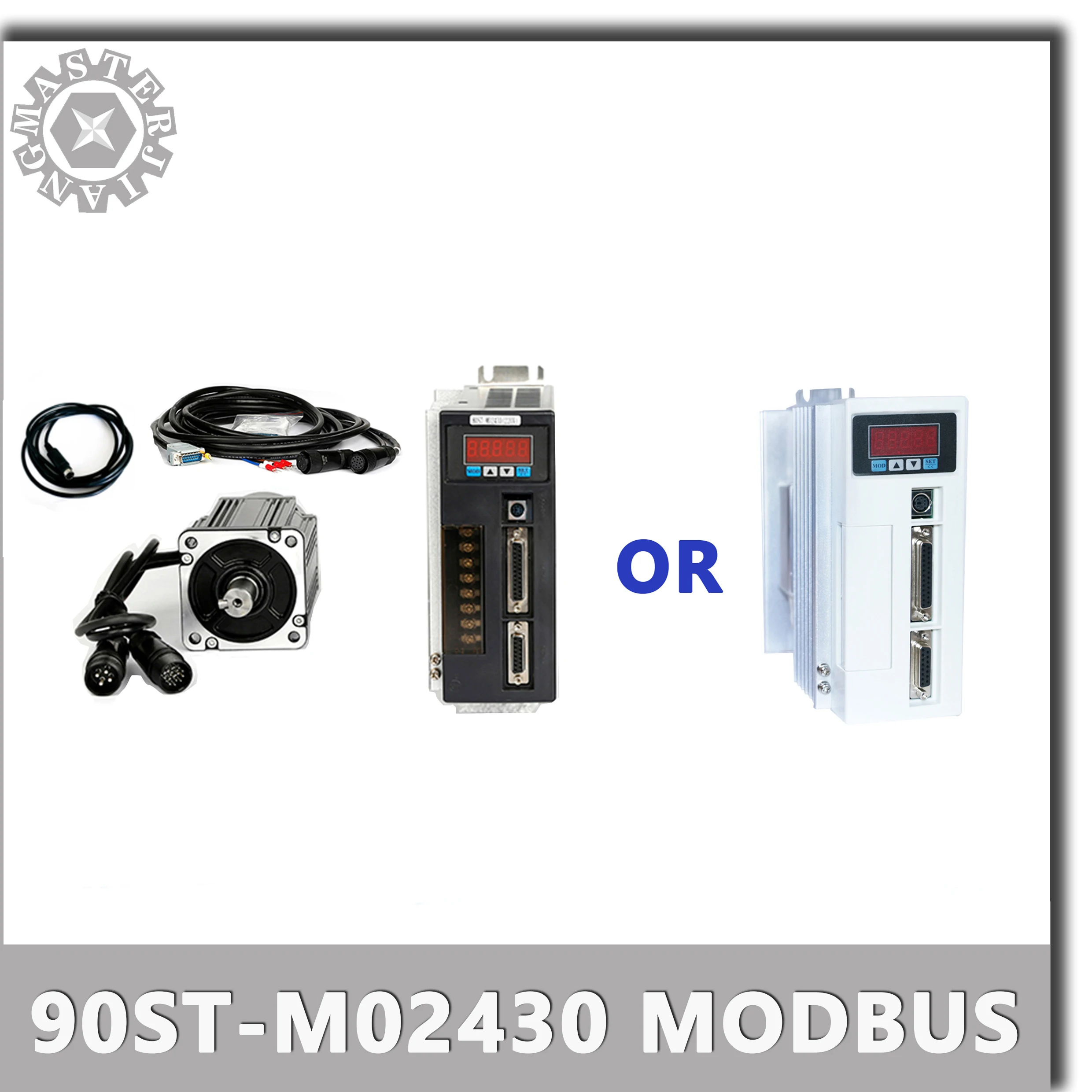 With Modbus 220V 750W 90ST-M02430 AC Servo motor 3000RPM 2.4 N.M servomotor Single-Phase ac drive permanent magnet Matched Drive