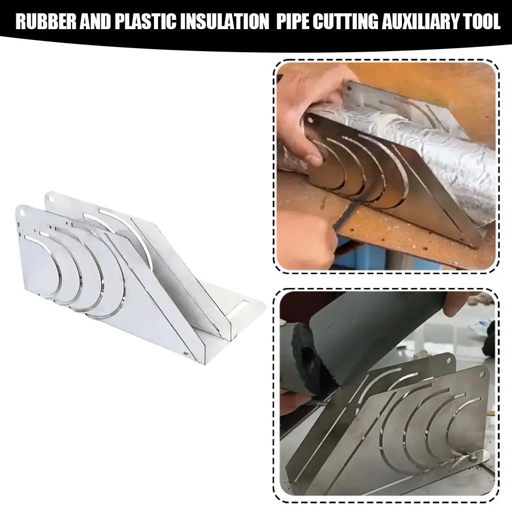 45° Rubber Insulation Pipe Cutter Foam Pipe Cutter Tool Adjustable Size Insulation Cutting Fixture For Pipe Insulation In H C8p8