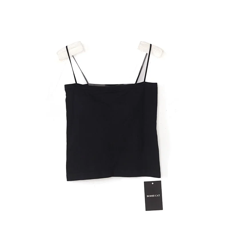 

Новая женская майка Bodhl 2025: однотонная, облегающая, с латексными вставками, простой дизайн, летняя, повседневная, из нейлона и спандекса