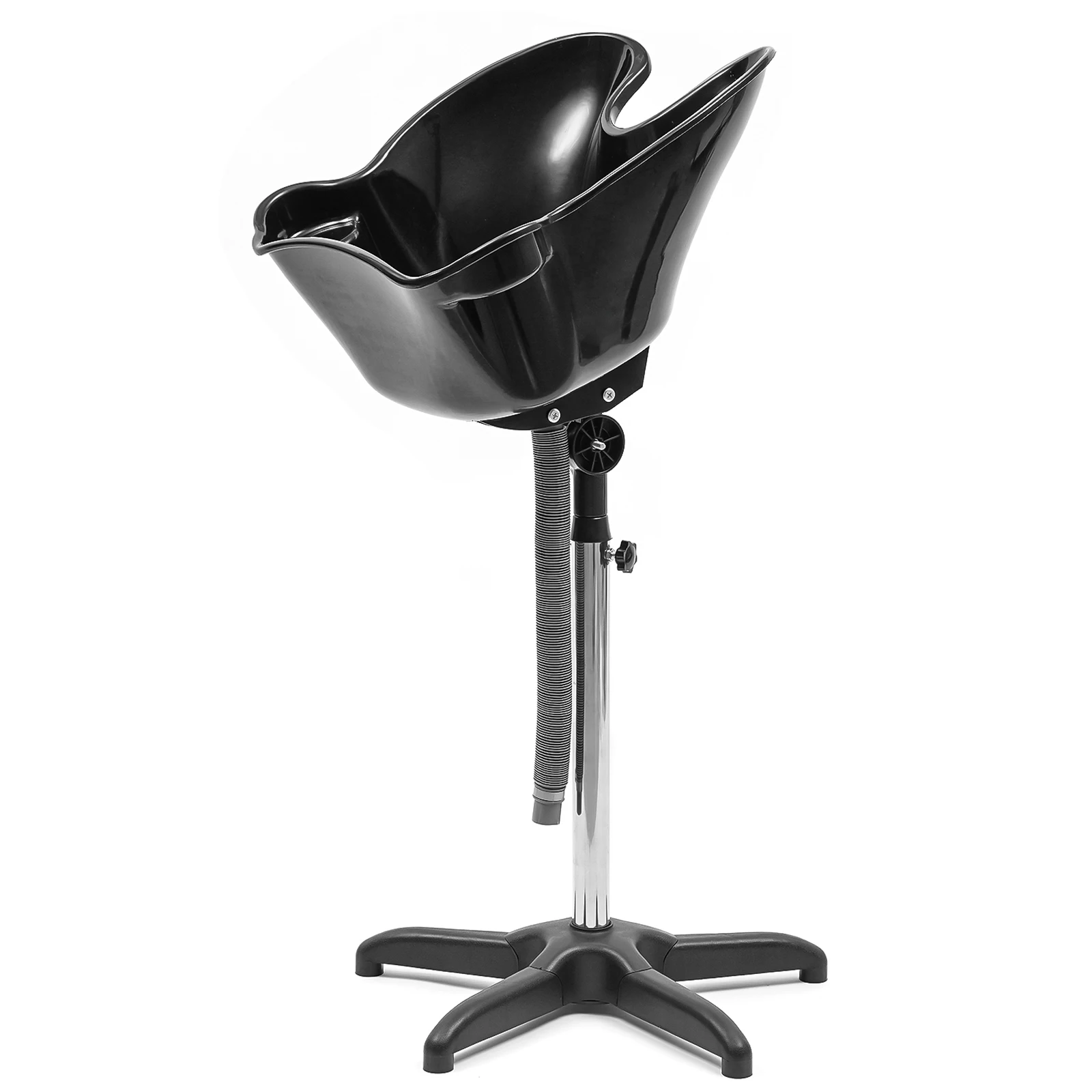 حوض غسيل الشعر البلاستيكي بارتفاع قابل للتعديل، حوض رفع الشعر مع حامل من الفولاذ المقاوم للصدأ لكبار السن والنساء الحوامل