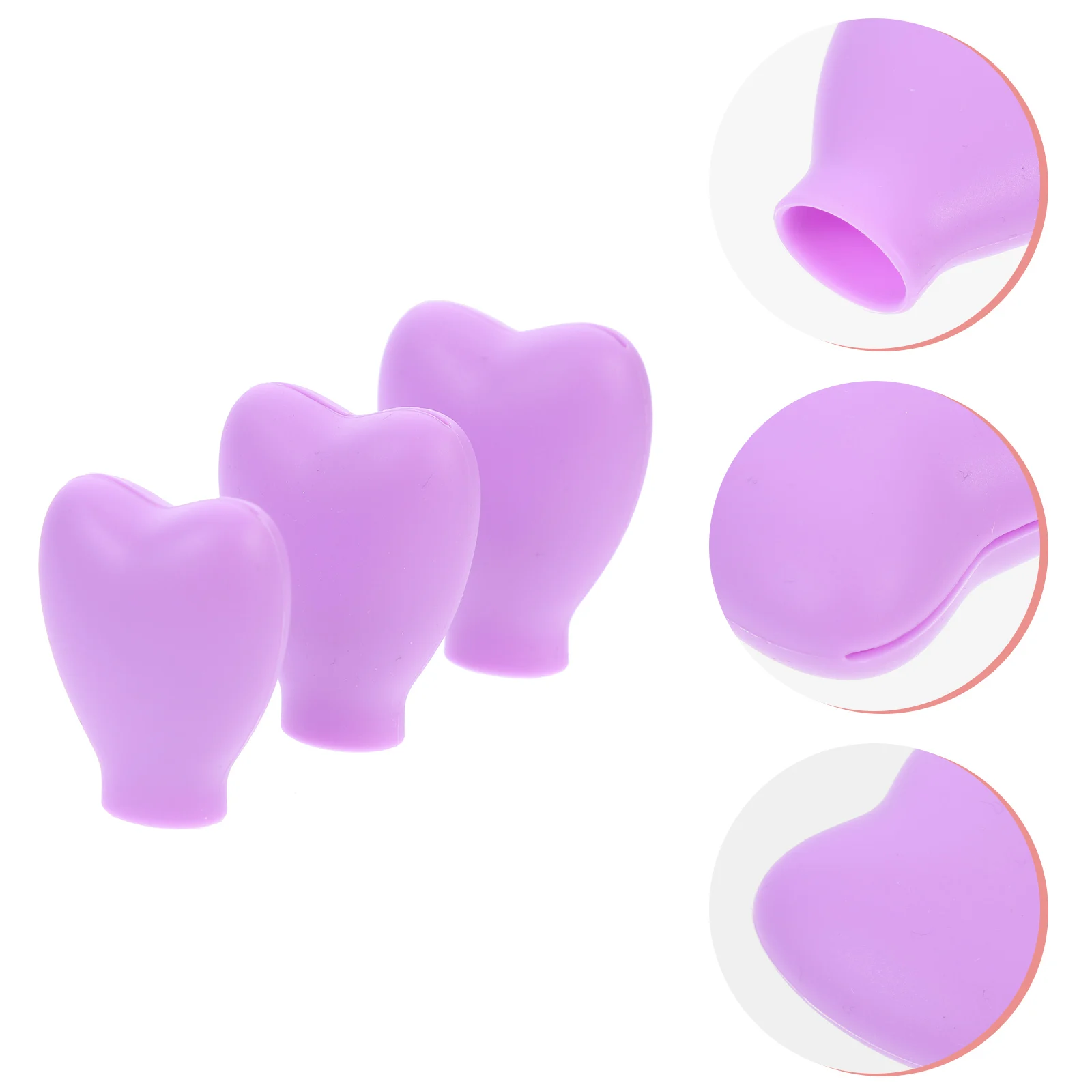 

3Pcs Makeup Brush Covers Silicone Protective Accessories Durable Flexible Travel Outdoor Use Makeup Brush Covers
