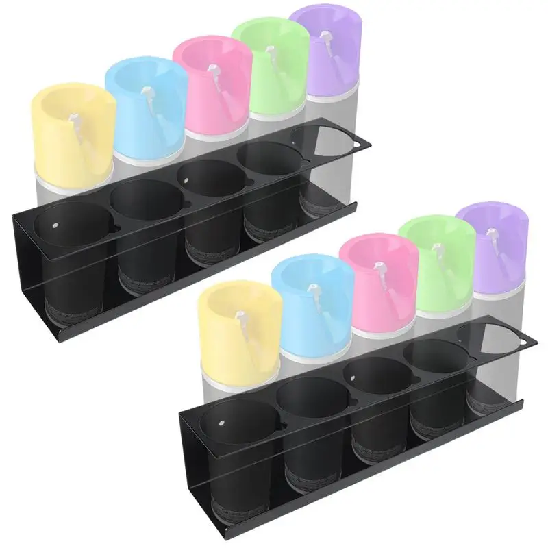 Wall Mounted Spray Can Rack with 5 Holes for Paint Bottle and Power Tool Organizer 5 Can Hole Shelf Steel Aerosol Spray Can Rack